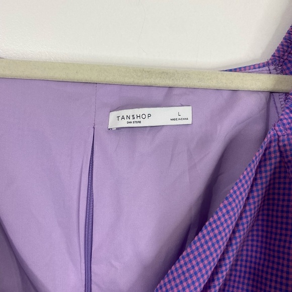 TANSSHOP Purple and Pink Gingham Crop Top - Picture 5 of 5